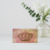 フランスのな王冠のヴィンテージのスタイルの名刺 名刺 (スタンド正面)