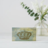 フランスのな王冠のヴィンテージのスタイルの名刺 名刺 (スタンド正面)