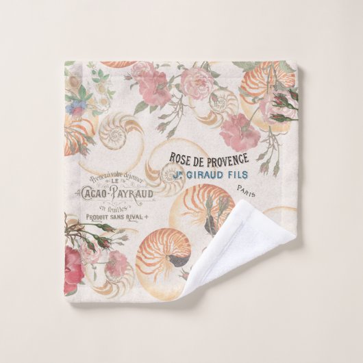 フランスのな短命なもののばら色のオウムガイの貝の洗浄布 ウォッシュタオル (ウォッシュタオル)