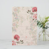 フランスのな短命なもののばら色のPassionflowerの文房具 便箋 (スタンド正面)
