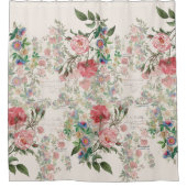 フランスのな短命なもののばら色のPassionflowersのシャワー・カーテン シャワーカーテン (正面)