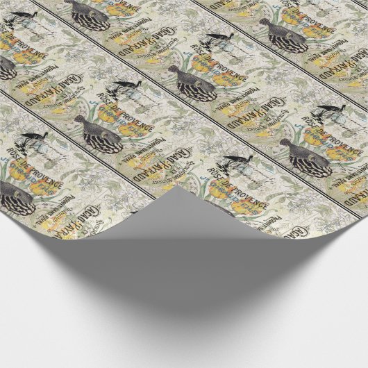 フランスのな短命なもののアールヌーボーのチューリップの花 ラッピングペーパー (角)