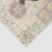 フランスのな短命なもののアールヌーボーの花の魚 薄葉紙 (詳細)