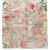 フランスのな短命なもののバラの貝殻のシャワー・カーテン シャワーカーテン (正面)