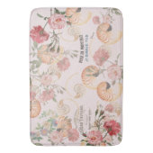 フランスのな短命なもののバラの貝殻の花のバス・マット バスマット (正面縦)