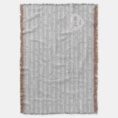 フランスのな結婚式誓約の灰色のリネンバーラップの一見 スローブランケット (正面縦)