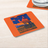 フランスのな航空会社の昇進ポスター スクエアペーパーコースター (アングル)