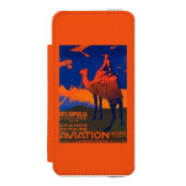 フランスのな航空会社の昇進ポスター INCIPIO iPhoneウォレットケース (フォリオ 正面)