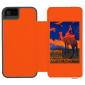 フランスのな航空会社の昇進ポスター INCIPIO iPhoneウォレットケース (フォリオオープン)