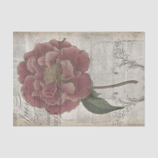 フランスのな花柄III 薄葉紙 (正面)