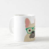 フランスのな身に着けているガラスのマグ コーヒーマグカップ (正面左)