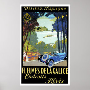 フランスのな車旅行広告 ポスター
