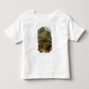 フランスのな軍隊の走行のサンベルナール峠のパス トドラーTシャツ