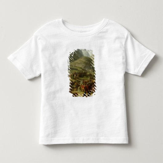 フランスのな軍隊の走行のサンベルナール峠のパス トドラーTシャツ (正面)