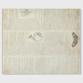 フランスのな辞書60lb Decoupageシート30" x 36" ラッピングペーパー (フラット)