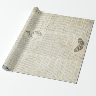 フランスのな辞書60lb Decoupageシート30" x 36" ラッピングペーパー