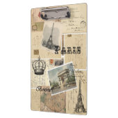 フランスのな郵便はがきのコラージュのクリップボード クリップボード (左)