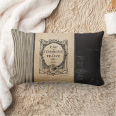 フランスのな郵便料金のケルンのバーラップの黒のストライプ ランバークッション (ブランケット)