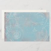 フランスのな青のToileの個人的な文房具 便箋 (正面/裏面)