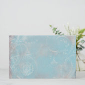 フランスのな青のToileの個人的な文房具 便箋 (スタンド正面)