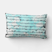 フランスのな音楽シートの青 ランバークッション (裏面)