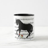 フランスのな音楽馬は上がりました マグカップ (中央)