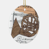 (フランスのな)角のオーナメント セラミックオーナメント (右)