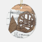 (フランスのな)角のオーナメント セラミックオーナメント (左)