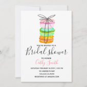 フランスのなmacaronのブライダルシャワーのパーティの招待状 招待状 (正面)