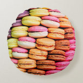 フランスのなmacaron ラウンドクッション (正面)