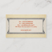 フランスのなmacaronsのパン屋の名刺 名刺 (裏面)