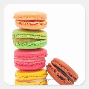フランスのなmacaroons スクエアシール