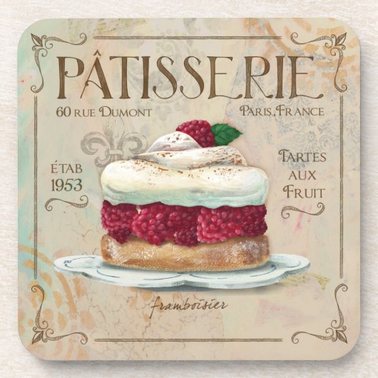 フランスのなPatisserieのコースターの家の装飾 コースター (正面)