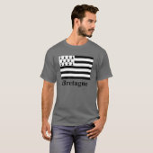 フランスのの名前のブリッタニーの旗 Tシャツ (正面フル)