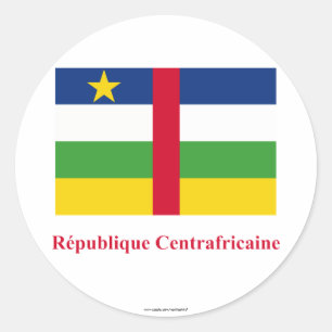 フランスのの名前の中央アフリカの旗 ラウンドシール