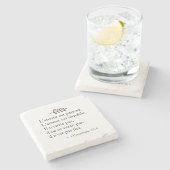 フランスのの1つのCorinthiansの13:4愛詩 ストーンコースター (横)