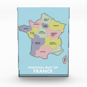 フランスのはがきの政治地図 フォトブロック (正面)