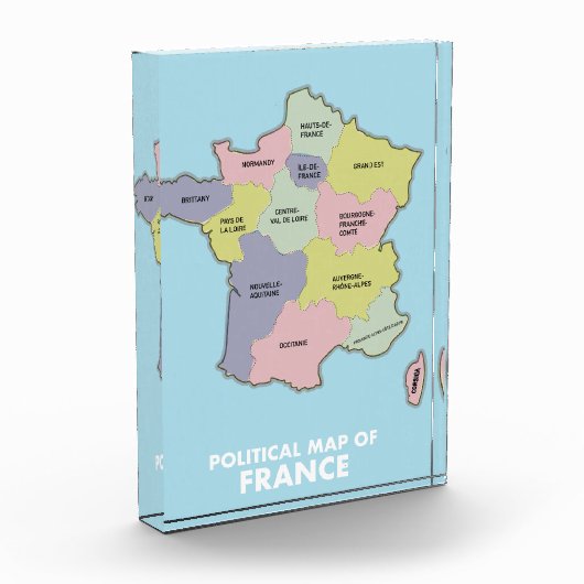 フランスのはがきの政治地図 フォトブロック (左)