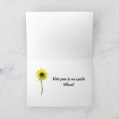 フランスのひまわり感謝カード サンキューカード (内部)