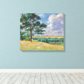 フランスのまわりにルーラルランドスケープメレヴィル（アート） キャンバスプリント (インサイチュ (ウッドフロア))