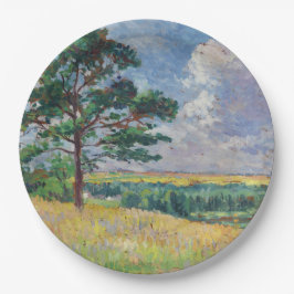 フランスのまわりにルーラルランドスケープメレヴィル（アート） ペーパープレート