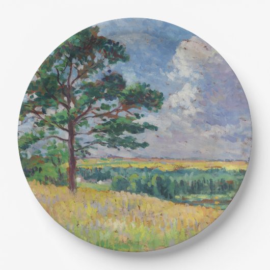 フランスのまわりにルーラルランドスケープメレヴィル（アート） ペーパープレート (正面)