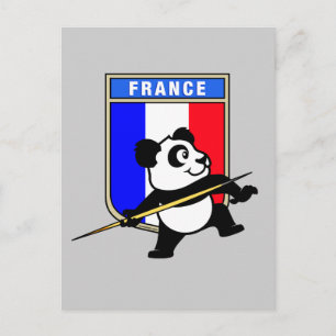 フランスのやり投げパンダ ポストカード