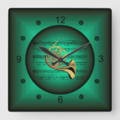 〜フランスのをホーニングする スクエア壁時計 (正面)