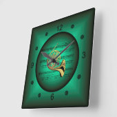 〜フランスのをホーニングする スクエア壁時計 (傾斜)