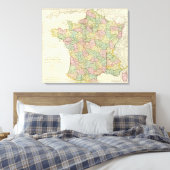 フランスのアトラス地図と司教 キャンバスプリント (インサイチュ (寝室))