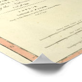 フランスのアトラス地図と司教 ポスター (角)