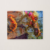 フランスのアネシーにあるヴェネツィアカーニバルでカップル ジグソーパズル (横)