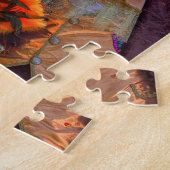 フランスのアネシーにあるヴェネツィアカーニバルでカップル ジグソーパズル (側面)