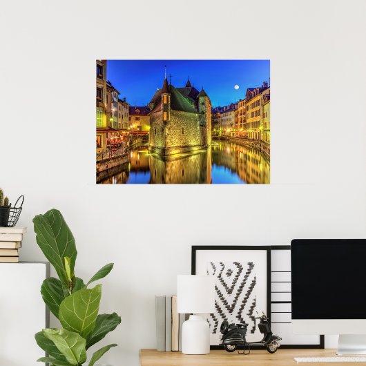 フランスのアネシー市のパレ・デ・リル刑務所 ポスター (ホームオフィス)